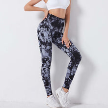 Load image into Gallery viewer, High Waist Seamless Tie Die Leggings For Women
