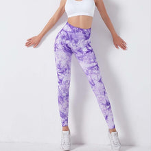 Load image into Gallery viewer, High Waist Seamless Tie Die Leggings For Women
