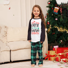 Load image into Gallery viewer, Naughty Santa Blue Plaid Family Pyjamas
