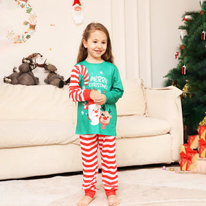 Santa Holiday Striped Family Matching Pyjamas