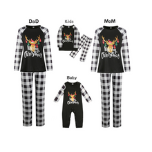 Load image into Gallery viewer, Black &amp; White Merry Christmas Pyjama Set
