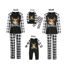 Black & White Merry Christmas Pyjama Set