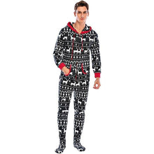 Load image into Gallery viewer, christmas-printed-men-Pyjamas-with-hoodie
