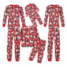 Load image into Gallery viewer, White Christmas on Plaid O Neck Family pyjamas Set
