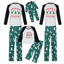 Load image into Gallery viewer, Merry Christmas on Checks O Neck Matching Family pyjama Set
