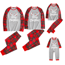 Load image into Gallery viewer, Christmas Deer Pattern Print Pyjama Sets
