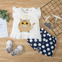 Load image into Gallery viewer, kitty-printed-Pyjama-short-set
