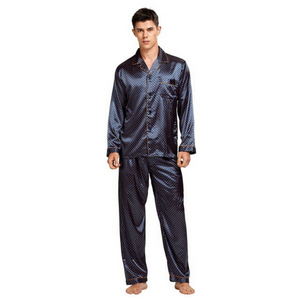 Men Silk Printed Pyjamas Set