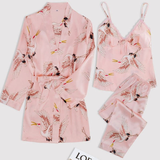 Pink Flamingo 3 Piece Pyjamas Set