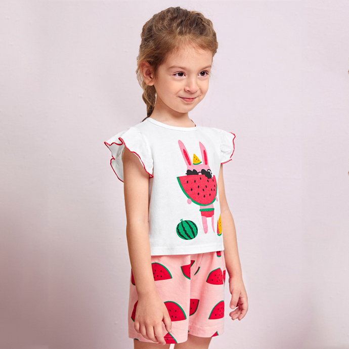 summer-flying-sleeve-sleepwear-set-for-girls