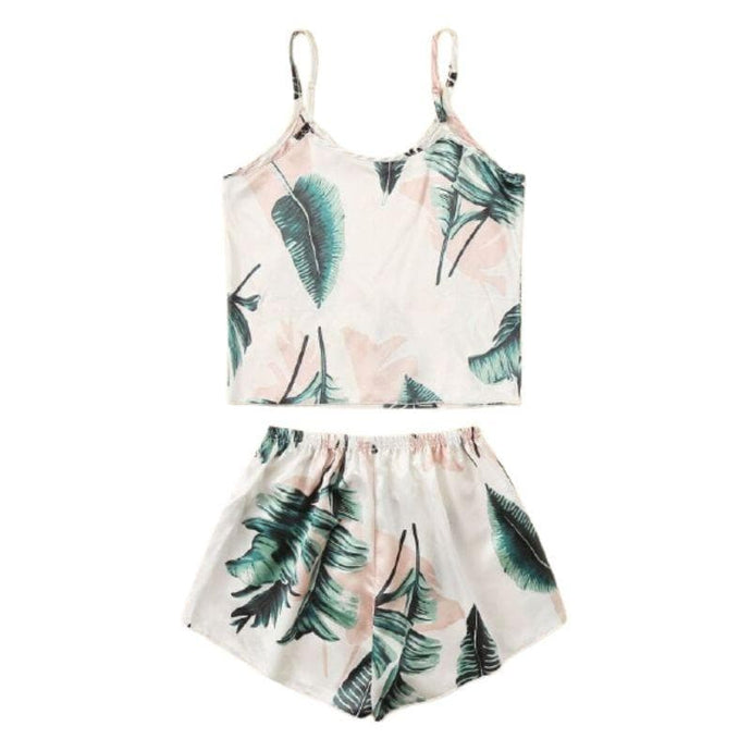 Tropical Print Shorts Set