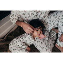 Load image into Gallery viewer, White Christmas Tree V Neck Button Matching Family pyjamas Set
