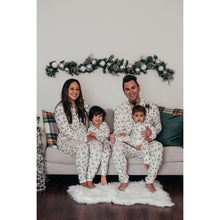 Load image into Gallery viewer, White Christmas Tree V Neck Button Matching Family pyjamas Set
